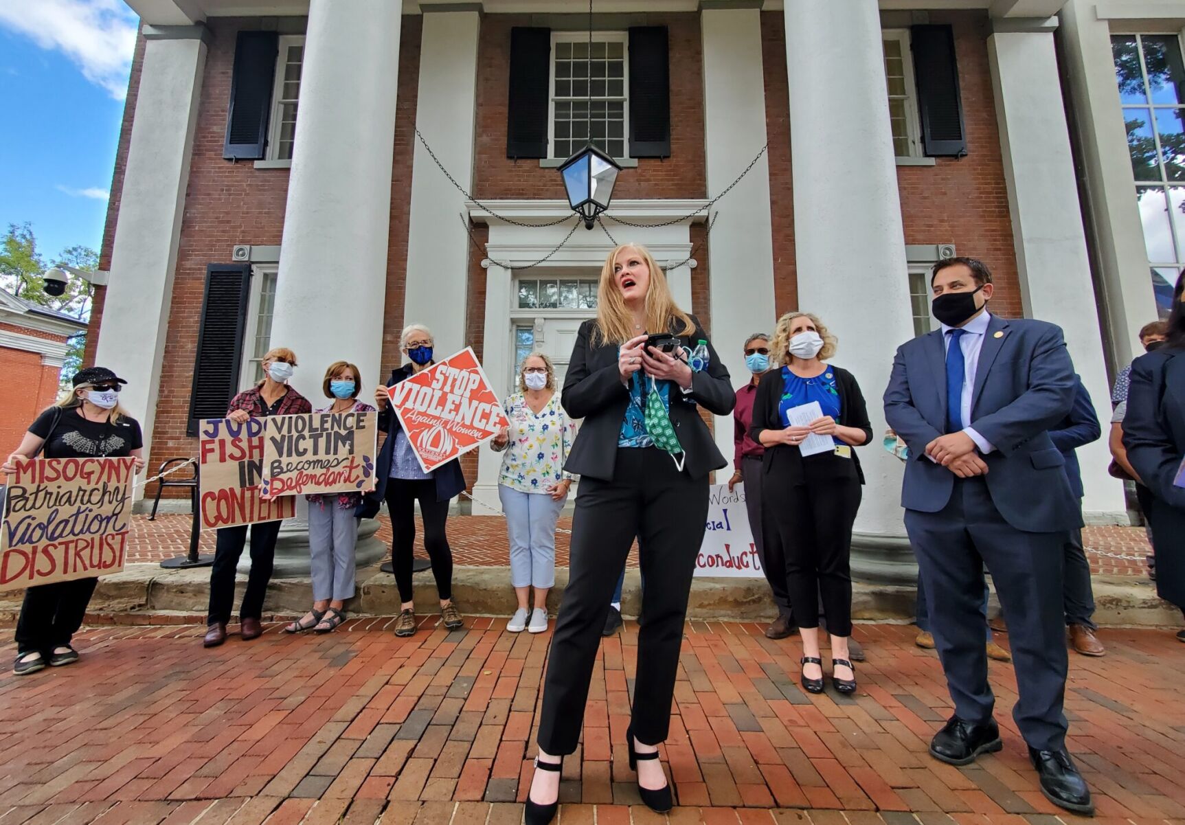 Judge Fisher protest Loudoun